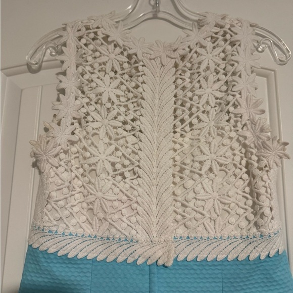 Lilly Pulitzer Blue Crew Neck A-Line Sundress - Picture 6 of 9
